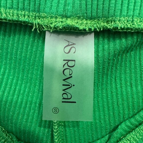 ALTAR'D STATE REVIVAL green rib knit flare pants size S - Picture 4 of 6